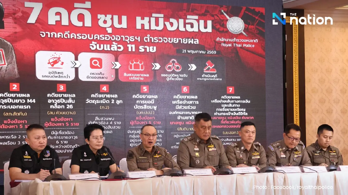Thailand Perluas Penyelidikan Perdagangan Senjata Ilegal, 11 Orang Ditangkap